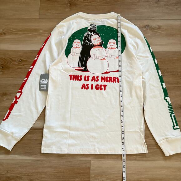 Darth Vader Holiday Long Sleeve T-Shirt for Adults S - Picture 6 of 7